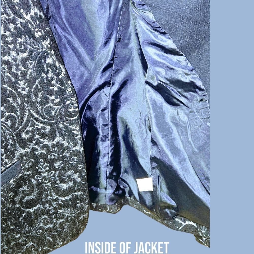 Like New Cabi Women's Soft Floral Blue & Gray Blazer. — image 8 of 8